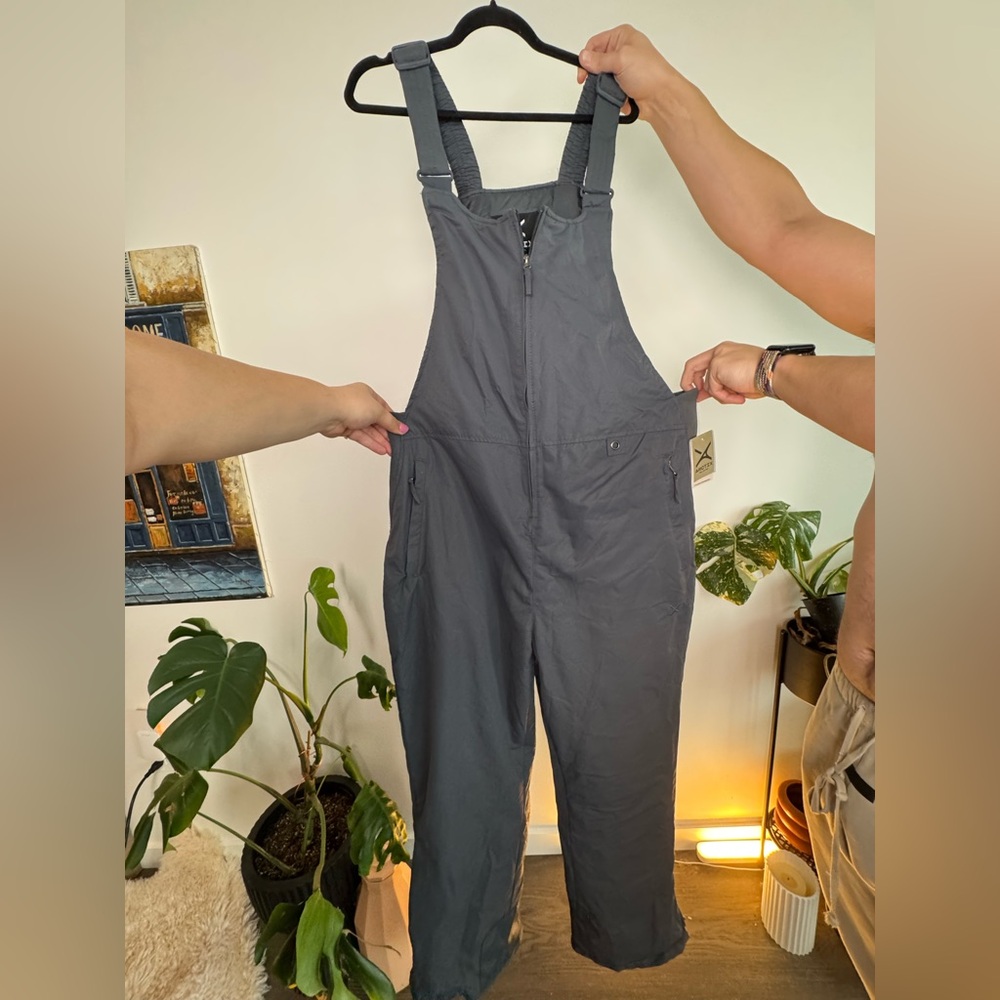 Women's Gray Overalls — LONG INSEAM